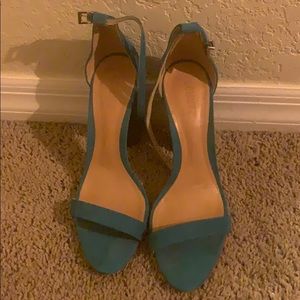 Schutz open toe blocked heel, a stunning rare blue